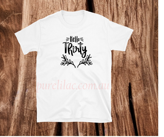 Hello Thirty - Heat Transfer Vinyl