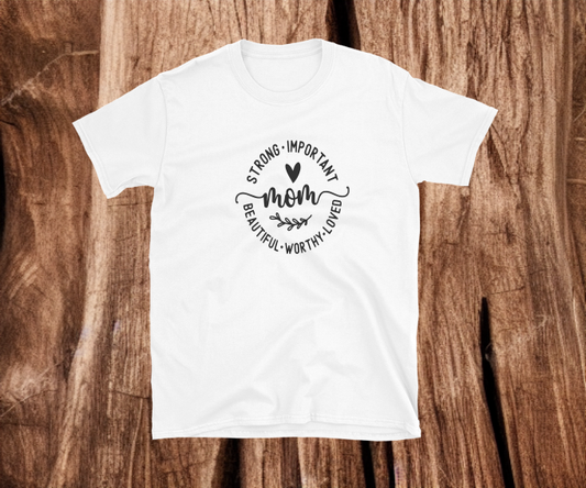Strong Important Mom - Heat Transfer Vinyl